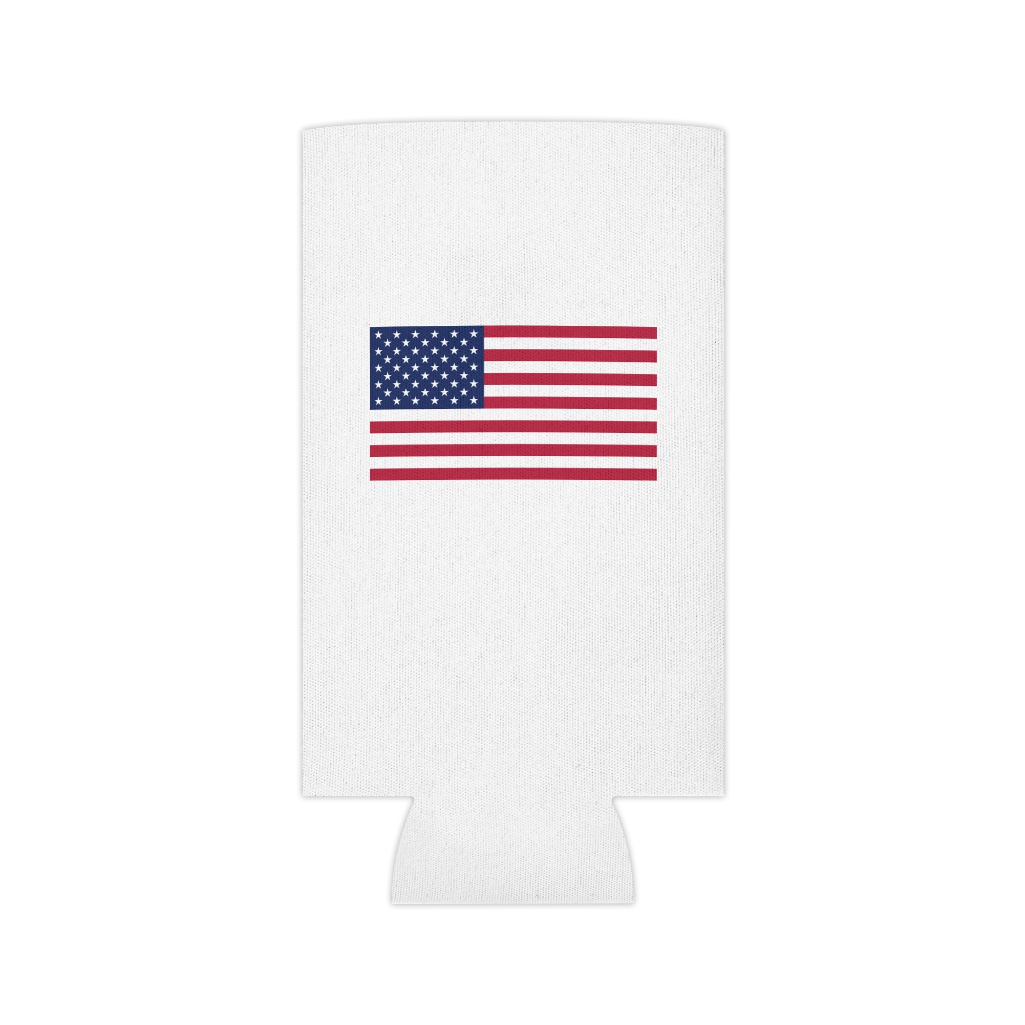Can Cooler - American Flag & "Make America Run By Americans" Patriotic Beverage Koozie