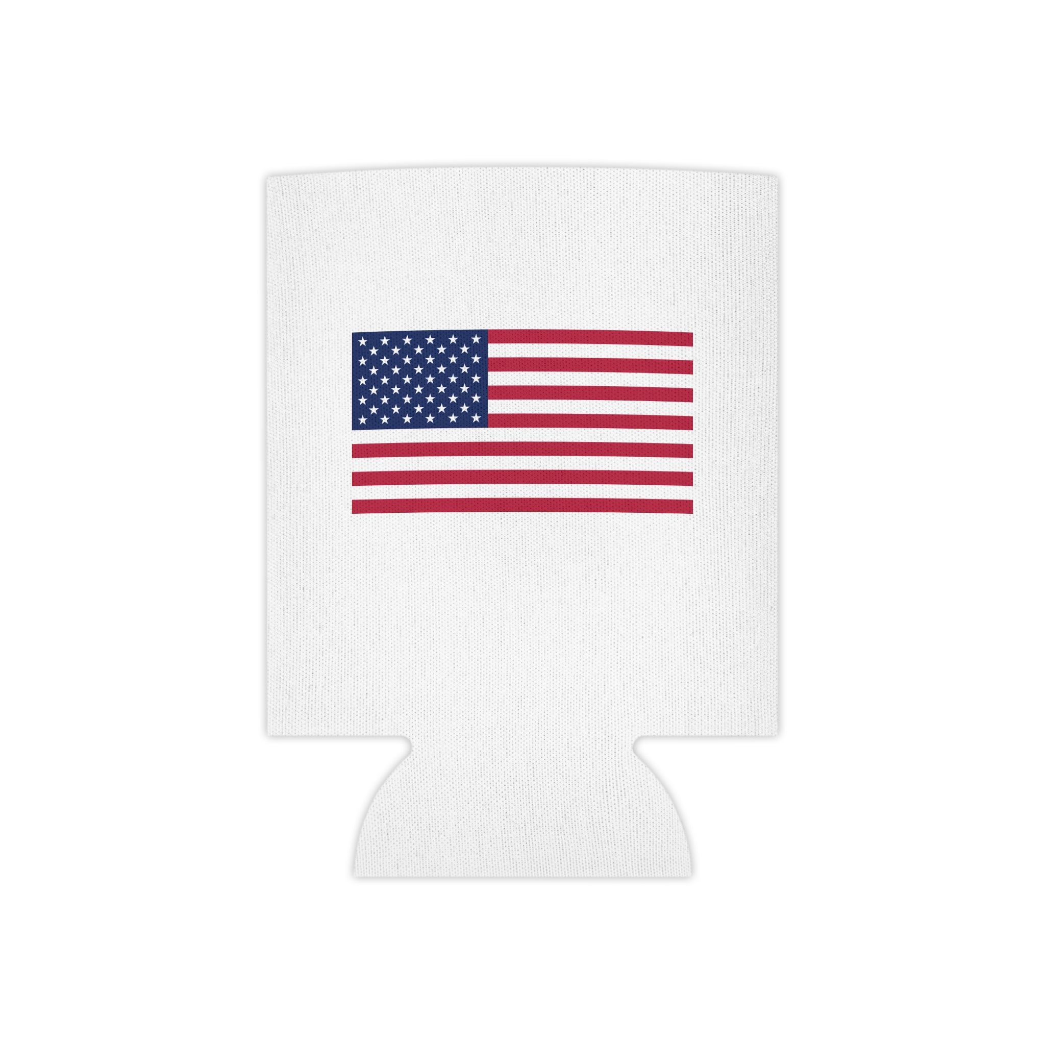 Can Cooler - American Flag & "Make America Run By Americans" Patriotic Beverage Koozie