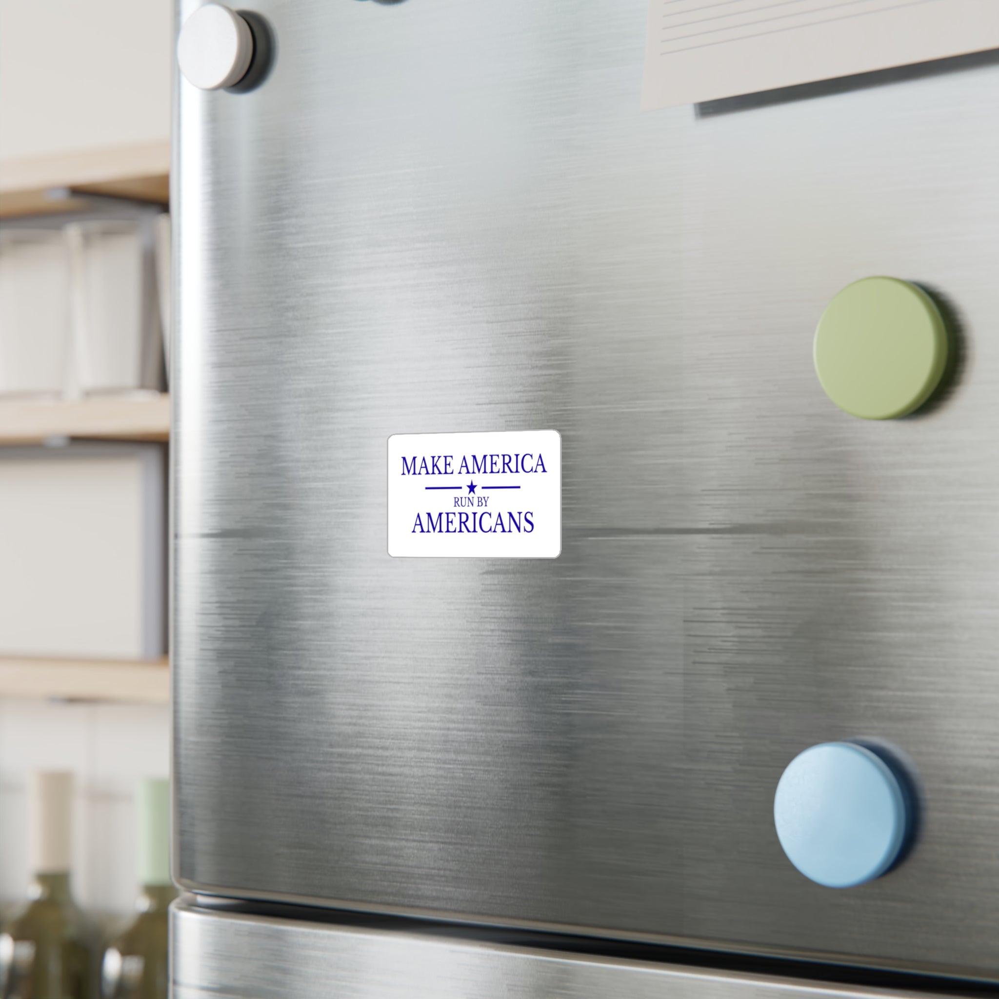 Make America Run By Americans Vinyl Sticker — Patriotic Kiss-Cut Decal for Windows, Laptops & Cars